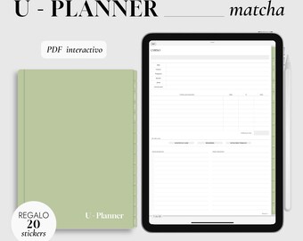 Planner Digital Matcha Universitario para iPad - Productividad, Organización y Estética