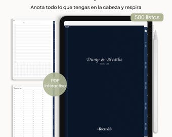 To Do List Azul | Dump & Breath | Cuaderno Digital