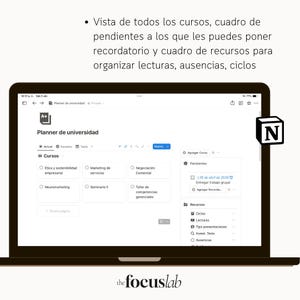 University and Thesis | Notion Template | Academic Planner for Students | Organizing Assignments, Classes, Exams, and Submissions image 3