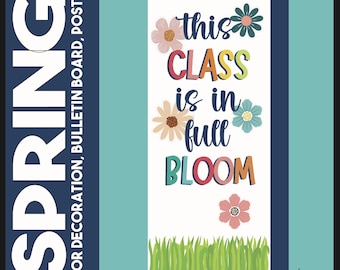 This class is in full bloom flower Spring Door Decoration Kit-Bulletin Boards