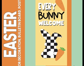 Every Bunny Welcome Door Spring Easter Door Decoration Kit-Bulletin Boards