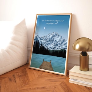 The View Between Villages Noah Kahan Art Print, Stick Season Wall Art, the great divide, Music Poster, lyric art