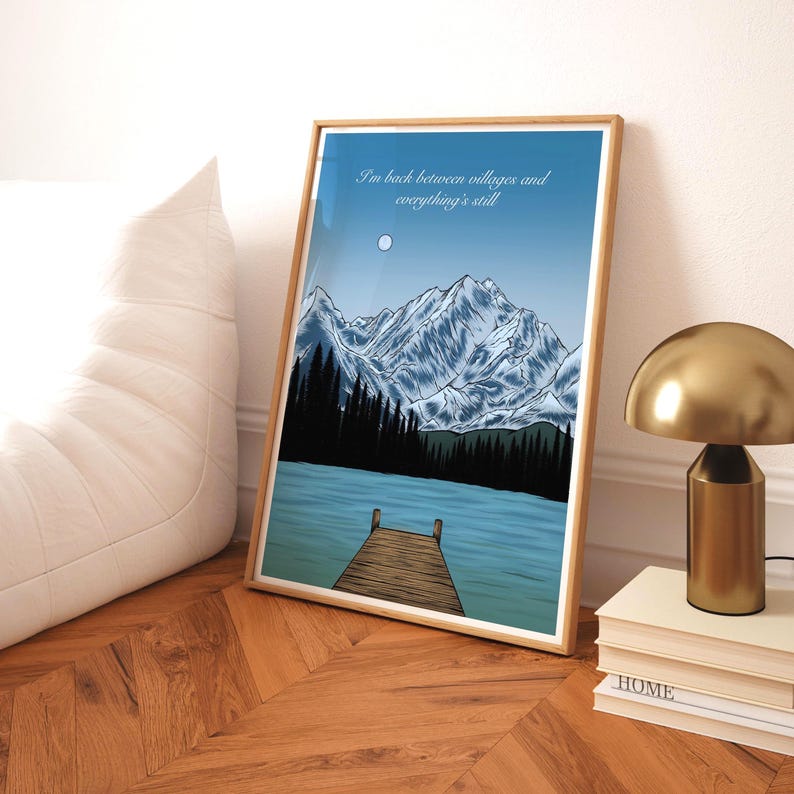 The View Between Villages Noah Kahan Art Print, Stick Season Wall Art, the great divide, Music Poster, lyric art