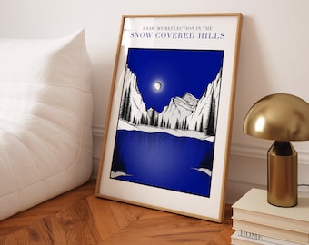 Lámina artística con la letra de "Landslide" de Fleetwood Mac / Decoración de pared inspirada en la naturaleza