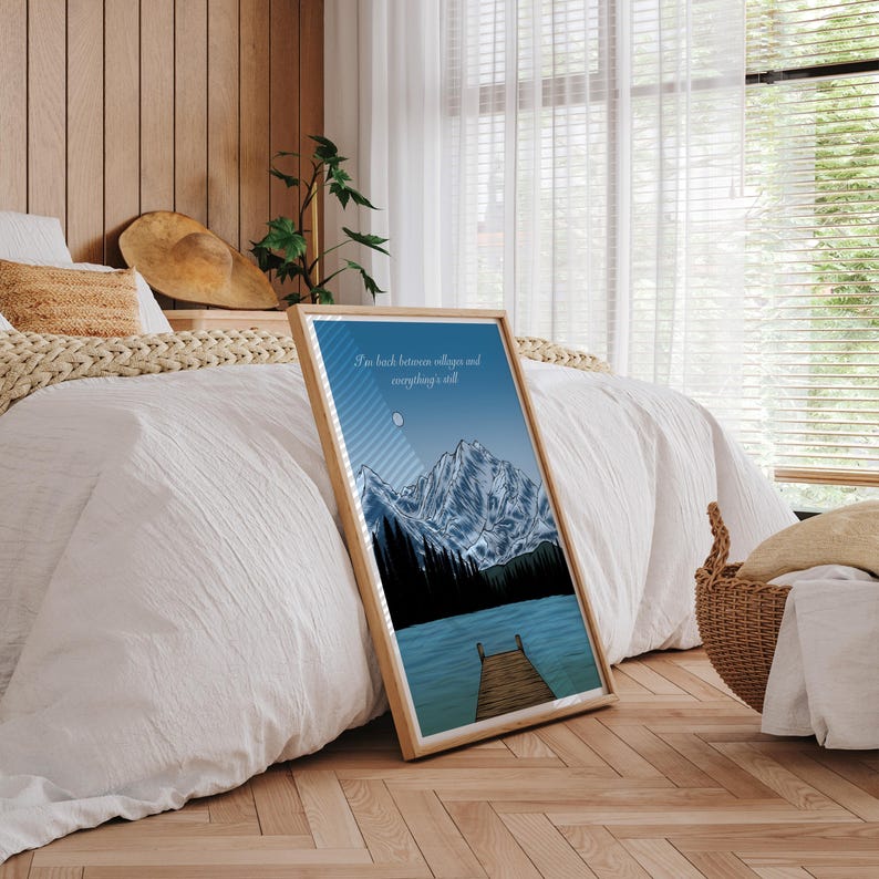 The View Between Villages Noah Kahan Art Print, Stick Season Wall Art, the great divide, Music Poster, lyric art