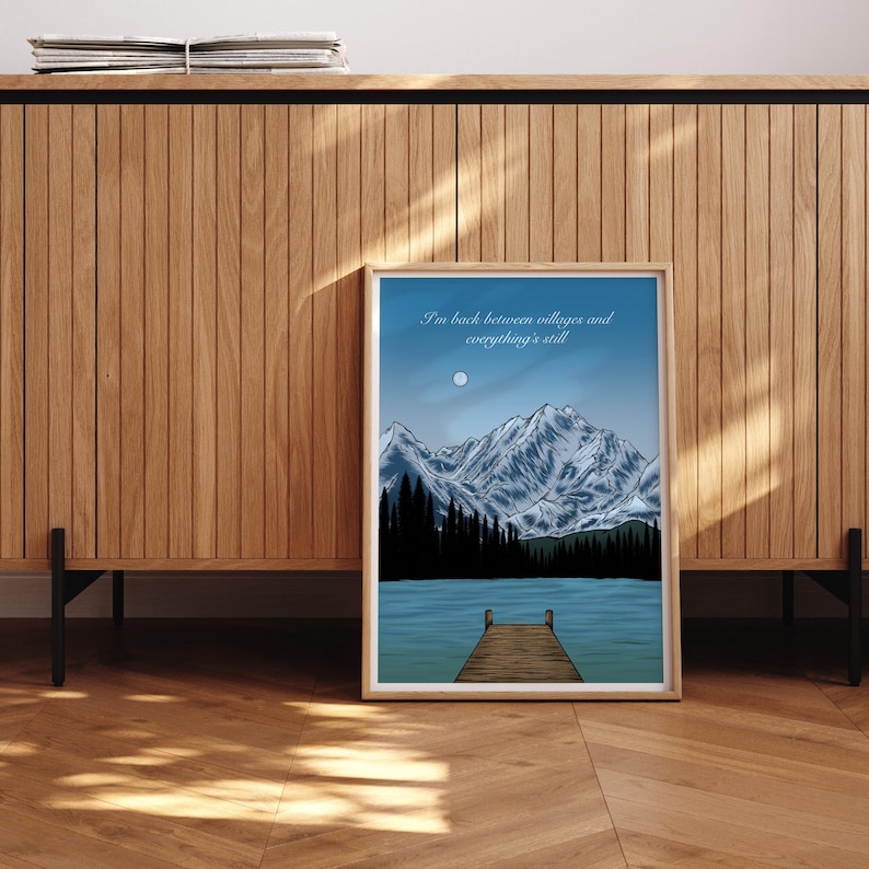 The View Between Villages Noah Kahan Art Print, Stick Season Wall Art, the great divide, Music Poster, lyric art