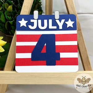 Titre du calendrier américain du 4 juillet, embellissement découpé à l'emporte-pièce pour les mises en page estivales | Rassemblement papier pour scrapbooking et fabrication de cartes, titres préfabriqués