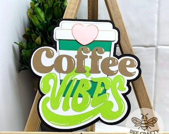 Coffee Lovers Scrapbook Title Embellishment Die Cut for Layouts | Scrapbooking, Cardmaking Paper Piecing, Premade Titles