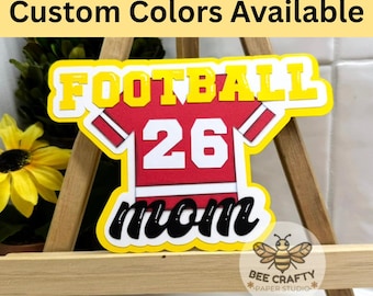 Football Mom Scrapbook Title Die Cut Embellishment for Layouts | Back to School Scrapbooking Paper Piecing, Premade Titles
