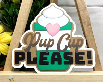 Pup Cup Scrapbook Title Embellishment Die Cut for Layouts | Dog Lovers Scrapbooking, Cardmaking Paper Piecing, Premade Titles Pets