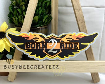Motorcycle Born to Ride Scrapbook Die Cut Title Embellishment for Layouts,  Scrapbooking, Cardmaking, Paper Piecing, Premade Titles