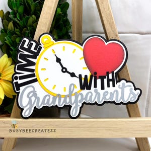 du temps passé avec les grands-parents pour album de scrapbooking, embellissement de titre pour mise en page | Scrapbooking amusant en famille, assemblage de cartes, titres prédéfinis