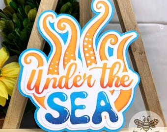 Summer scrapbook title embellishment die cut for layouts | under the sea holiday family, cruise scrapbooking, memory keeping premade titles