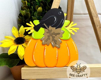 Pumpkin Scrapbook Die Cut Embellishment for Layouts | Autumn, Fall, Halloween Scrapbooking, Cardmaking Paper Piecing