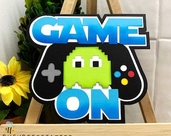 Game ON Scrapbook Title Embellishment Die Cut for Layouts | Videogame Scrapbooking, Cardmaking Paper Piecing Premade Titles