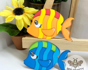 Fish Scrapbook Title Embellishment Die Cut for Layouts | Pets & Animals Scrapbooking, Cardmaking, Paper Piecing, Premade Titles