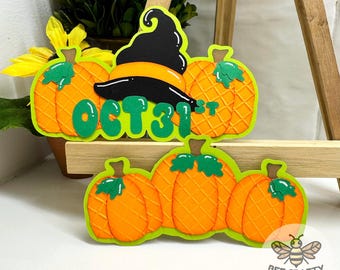 Halloween Pumpkin Border Scrapbook Embellishment Die Cut for Layouts | Set of 2 Autumn, Fall, Scrapbooking, Cardmaking Paper Piecing