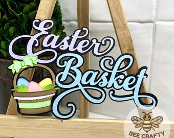 Easter Egg Hunt Scrapbook Title Die Cut Embellishment for Scrapbook Layouts | Scrapbooking and Cardmaking Paper Piecing, Premade Titles