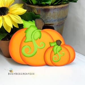 Embellissement d'album de citrouilles découpé à l'emporte-pièce pour les mises en page | Lot de 2 automne, automne, scrapbooking d'Halloween, création de pièces de papier pour carte, récolte