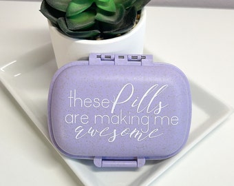 Pill box with print