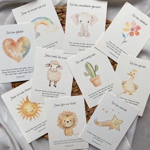 christliche Affirmationskarten für Kinder/christliche Mutmachkarten/christliches Geschenk für Kind/christliches Geschenk Geburt/Taufgeschenk