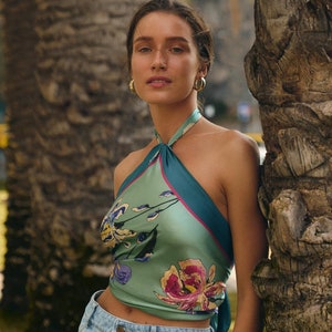 Silk Bandana Top - Etsy