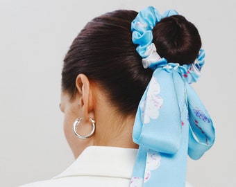 Luxurious Scrunchies for Women, High-quality Hair Accessories, Natural Pure Silk Scrunchie for Hair, Gift for Bride, Gift for Women