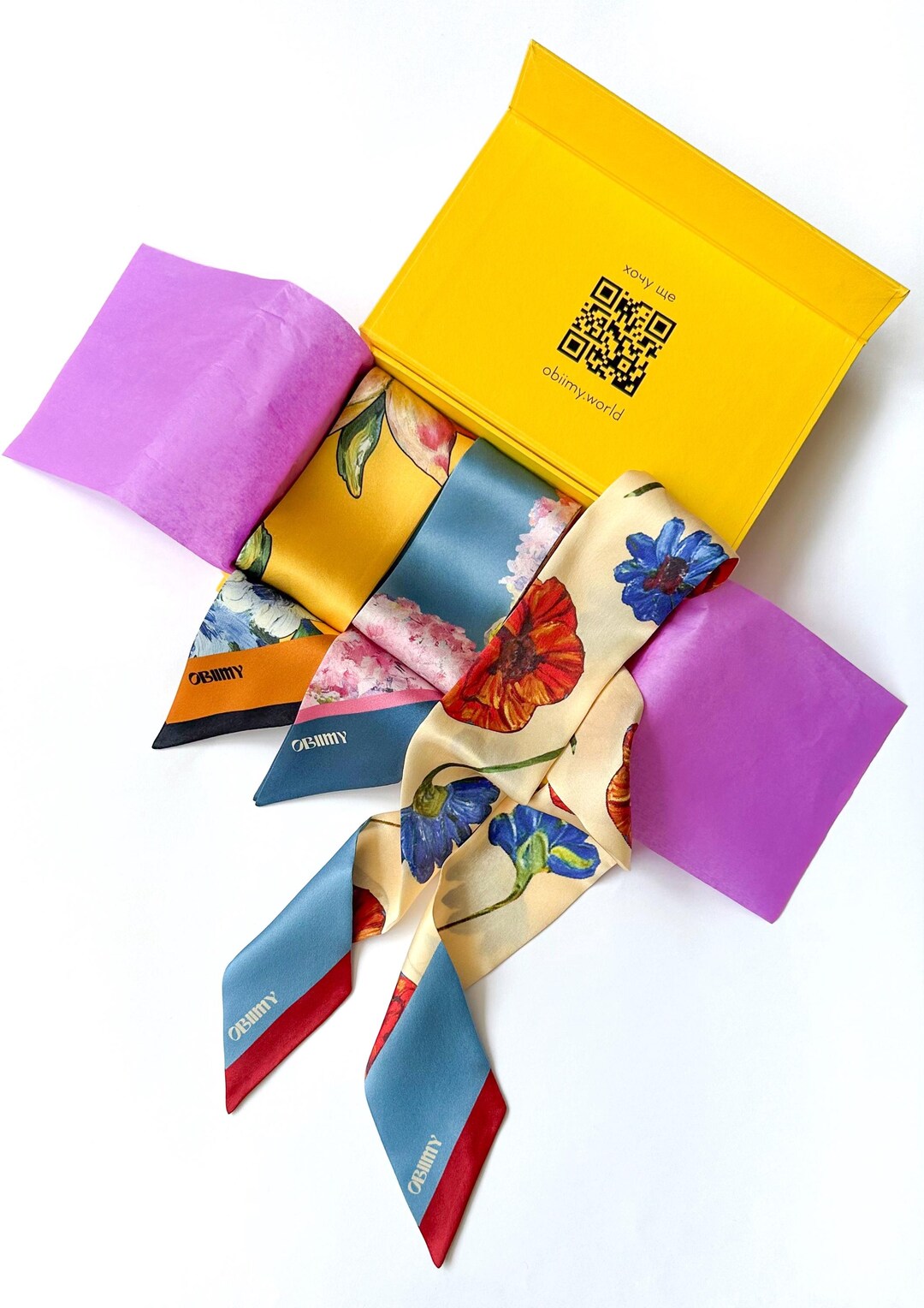 Cupid long skinny scarf - limited edition silk blend main image 1