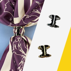 Elegant scarf rings for square scarf, Gold scarf ring, Silver scarf holder, Scarf accessories,  Gift for sister, Scarf accessories