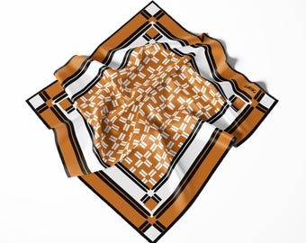 Luxury silk pocket square, suit pocket square in brown, wedding pocket square fpr groom, thoughtful gift for men, father of the bride gift