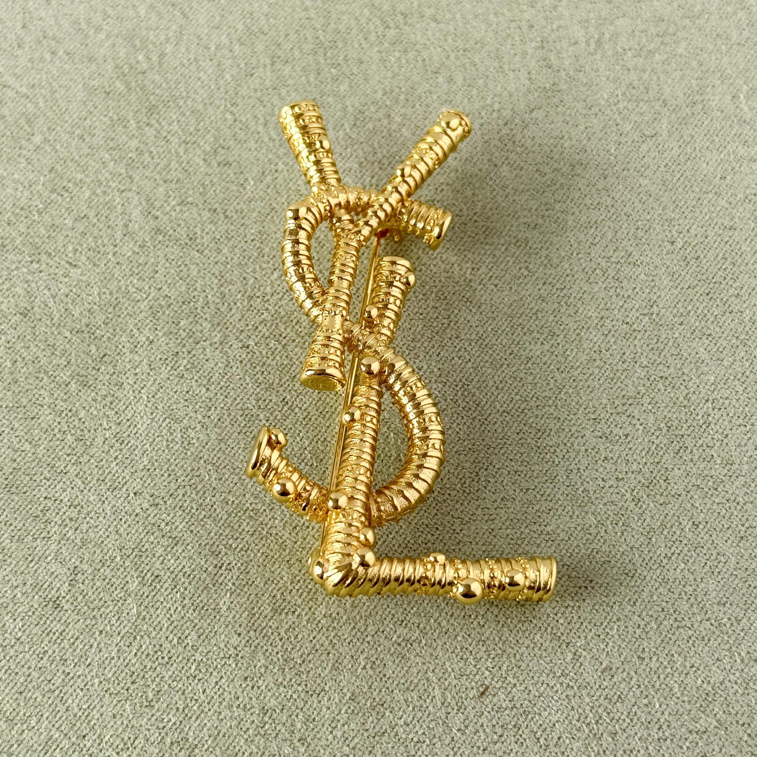 Large Ysl Brooch - Etsy