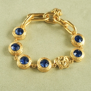 Vintage Stylish Versace Exquisite Sapphire Bracelet