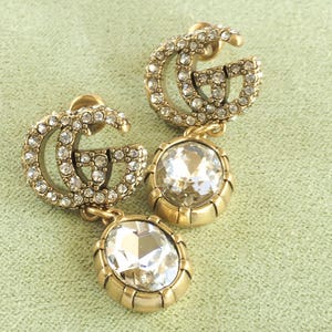 Vintage Stylish Gucci Delicate Diamond Earrings