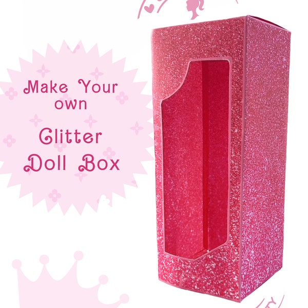 DIY Glitter Print Doll Box - Make Your Own Glitter Doll Box