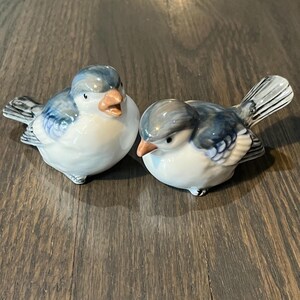 Porcelain Vintage Otagiri Hand Painted Blue Birds (set of 2