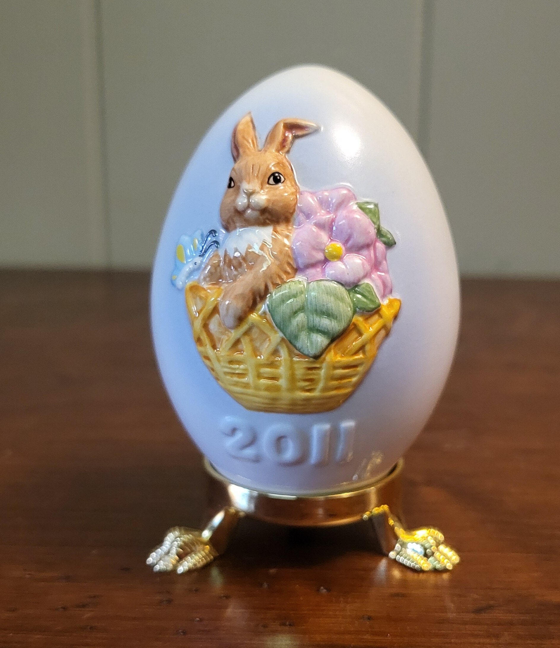 ゲーベル 磁器 イースターバスケット ウサギの卵 スタンド付き - 3