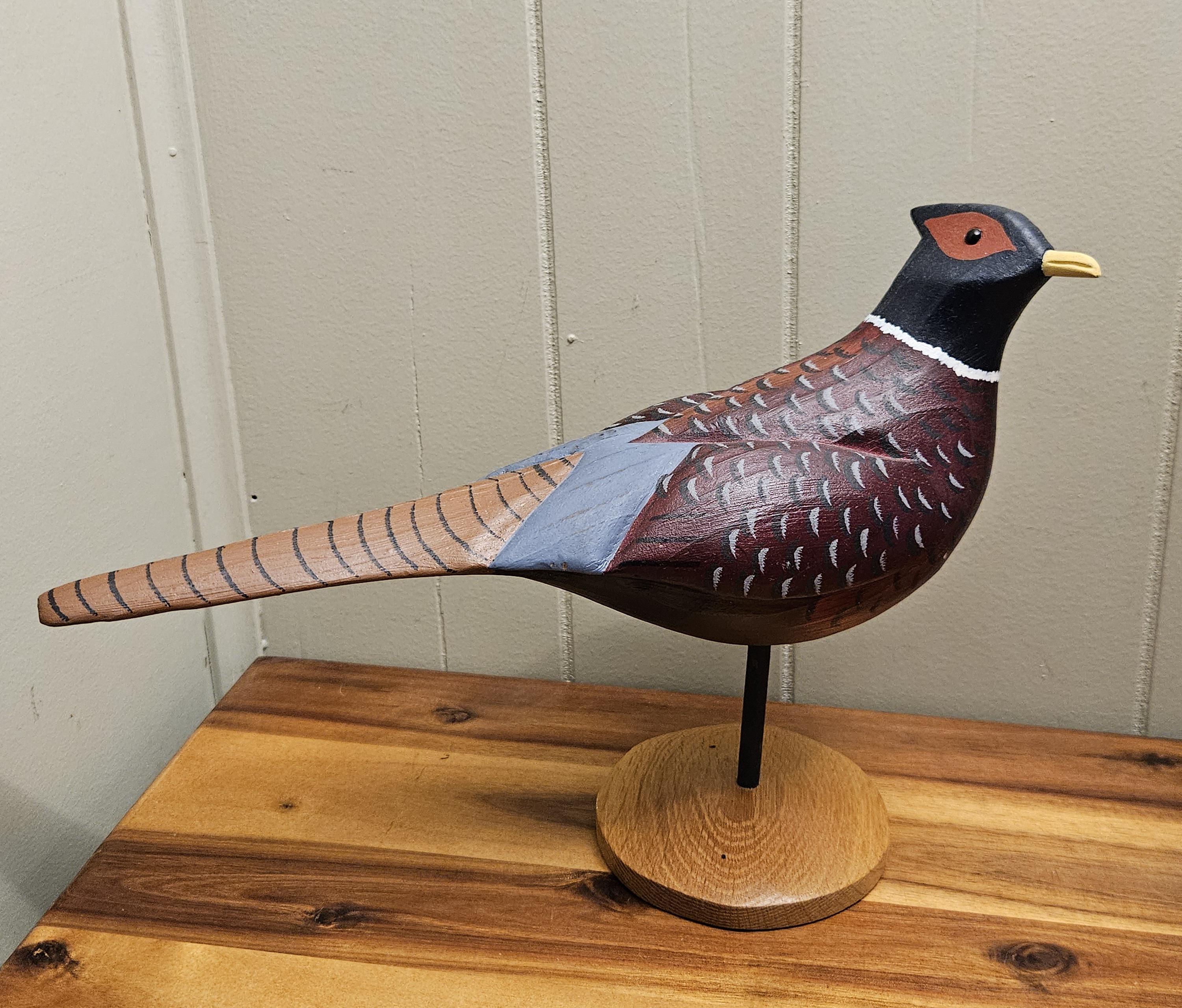 S.R. White Carving & Son Pheasant Decoy - Hand Carved / Painted 