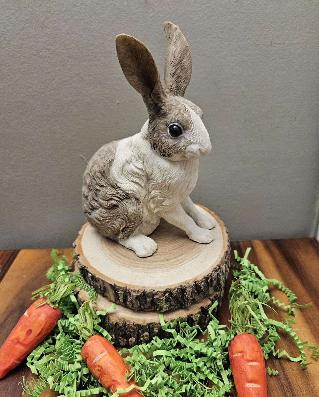 Epoxy Cast Rabbit Easter Bunny Rabbit Hand Painted Matte Finish - Vintage Cold Cast Resin ...