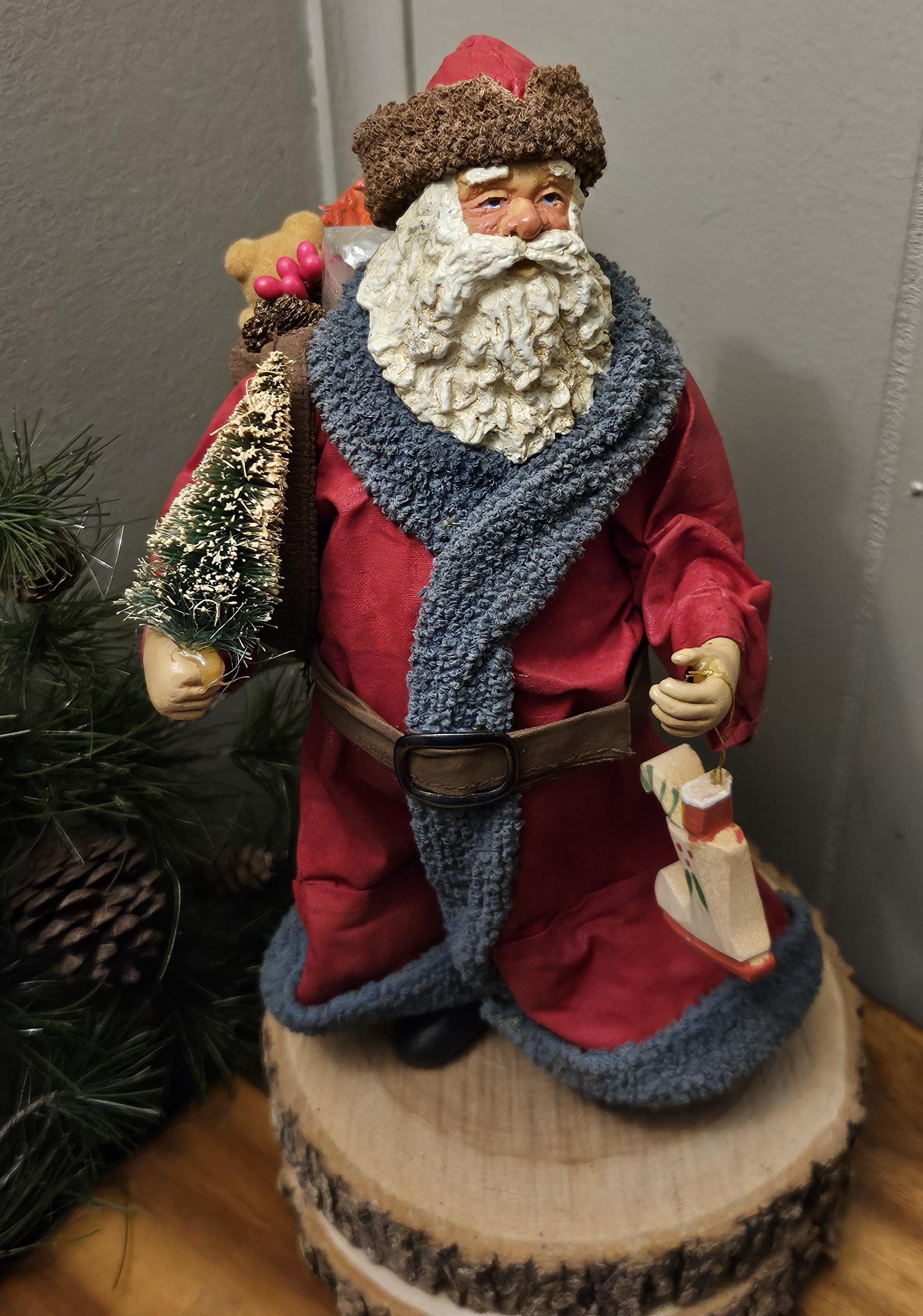 Vintage Kurt Adler Santa Claus Paper Mache Figurine / Fabriche