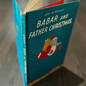 Babar y Papá Noel Vintage Libro infantil de tapa dura de Jean De Brunhoff