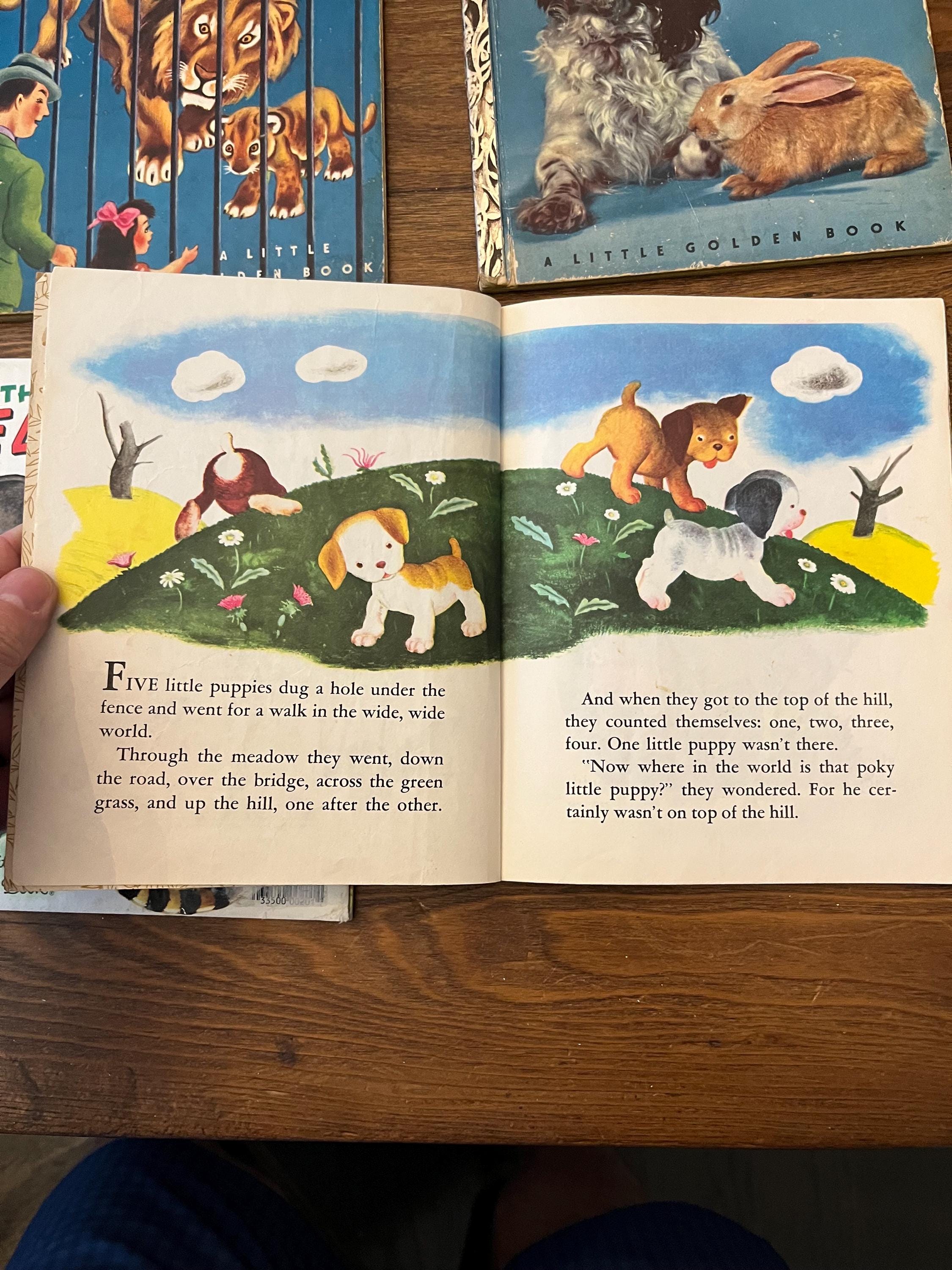 Little Golden Book Vintage Classic Children's Books (4 Books) Day