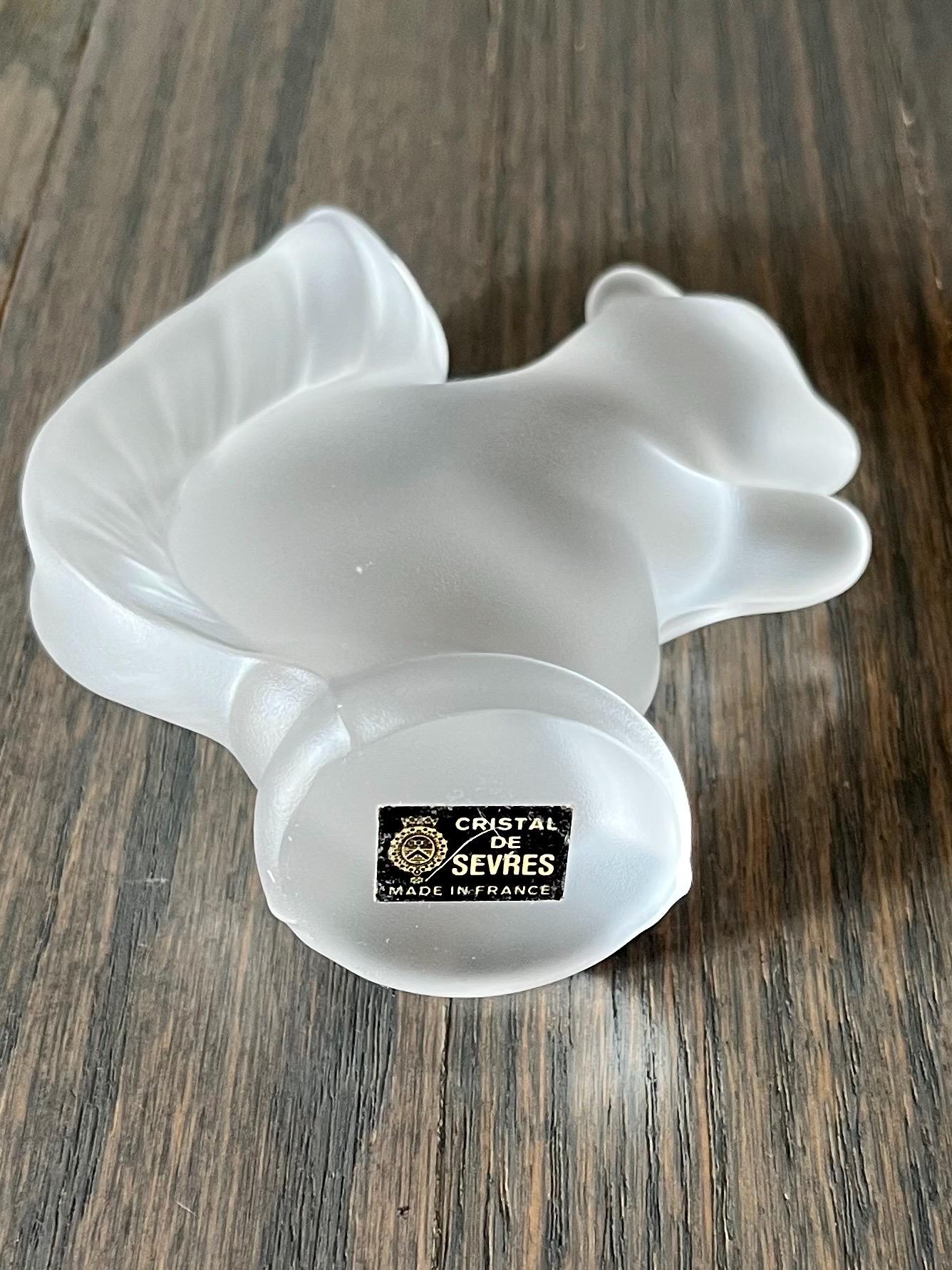 Cristal De Sevres Frosted Crystal Squirrel - Made in France 4