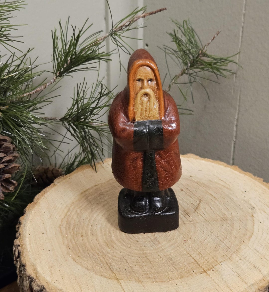 Miniature Vintage Artist Painted Belsnickel Santa Folk Art (origins in ...