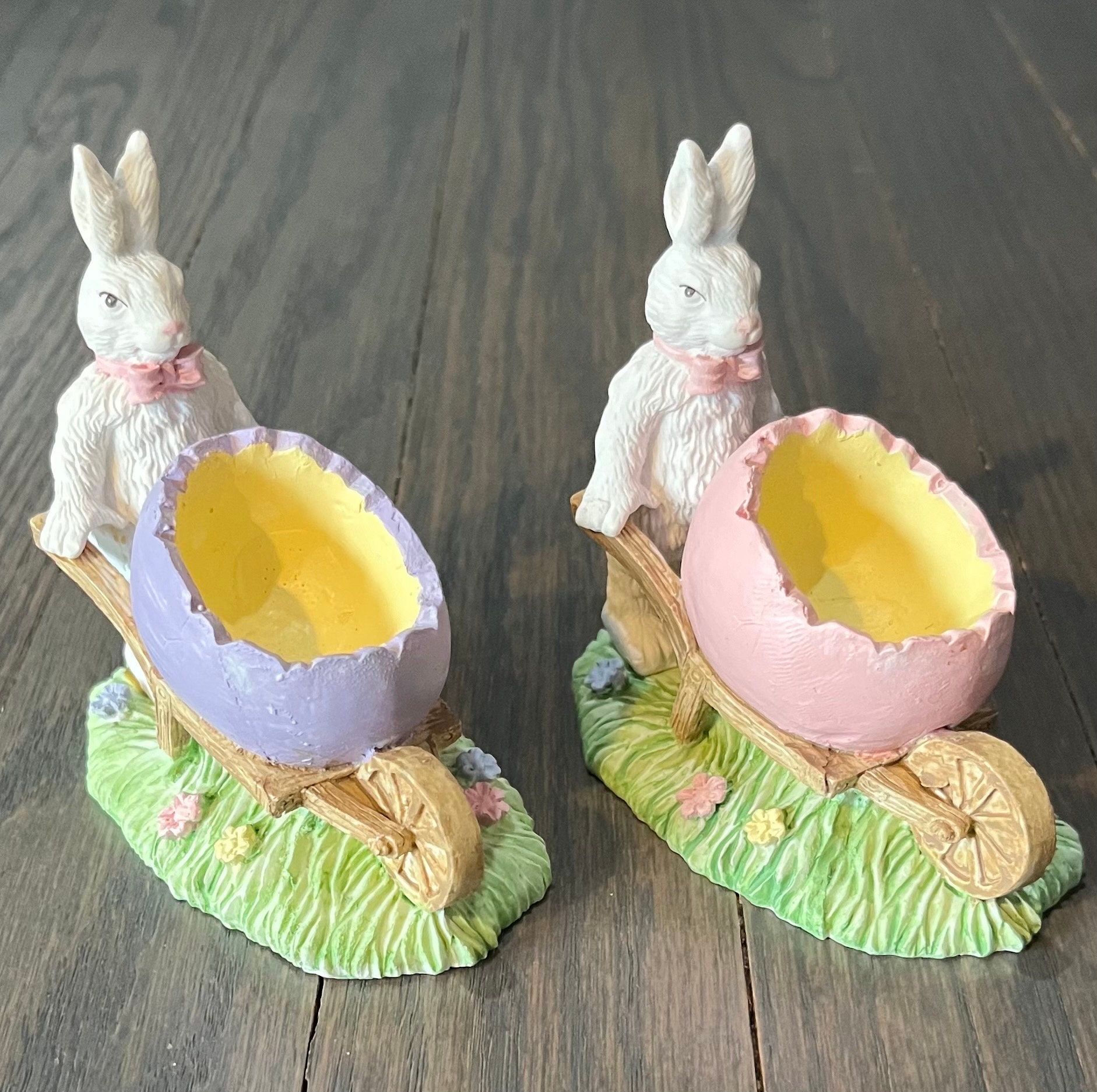 Dept 56 Easter Bunny With Egg Wheelbarrow Vintage Figurine - Etsy