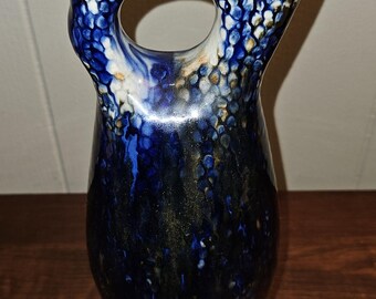 ヴィンテージ　水差し　陶器　大型 滑らかなカーブが美しい水差し BOCH LA LOUVIERE