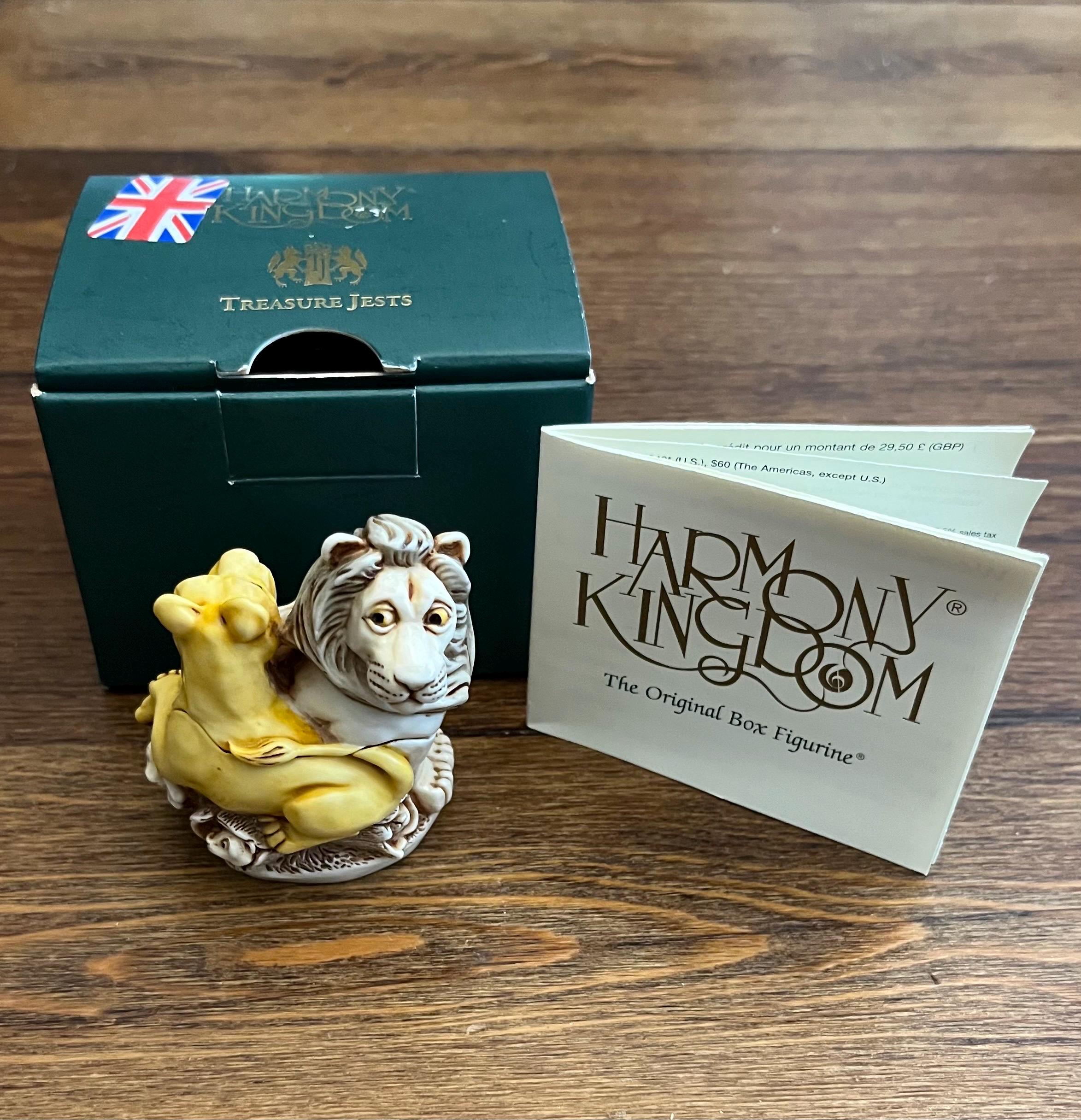 Harmony Kingdom “lords of the Jungle” Lion Trinket Box With