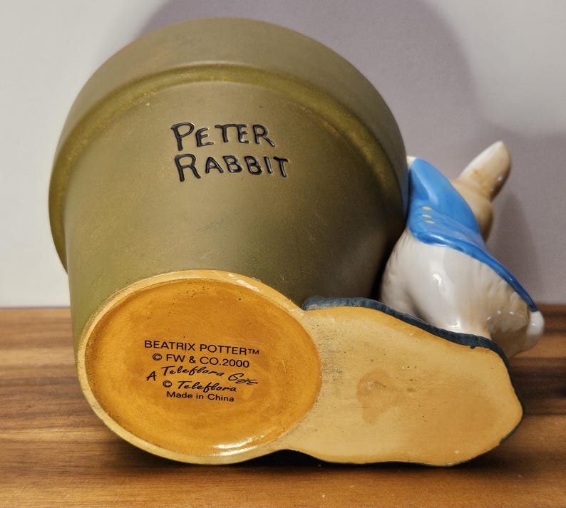Peter Rabbit Beatrix Potter Bunny Terra Cotta Planter Figurine ...
