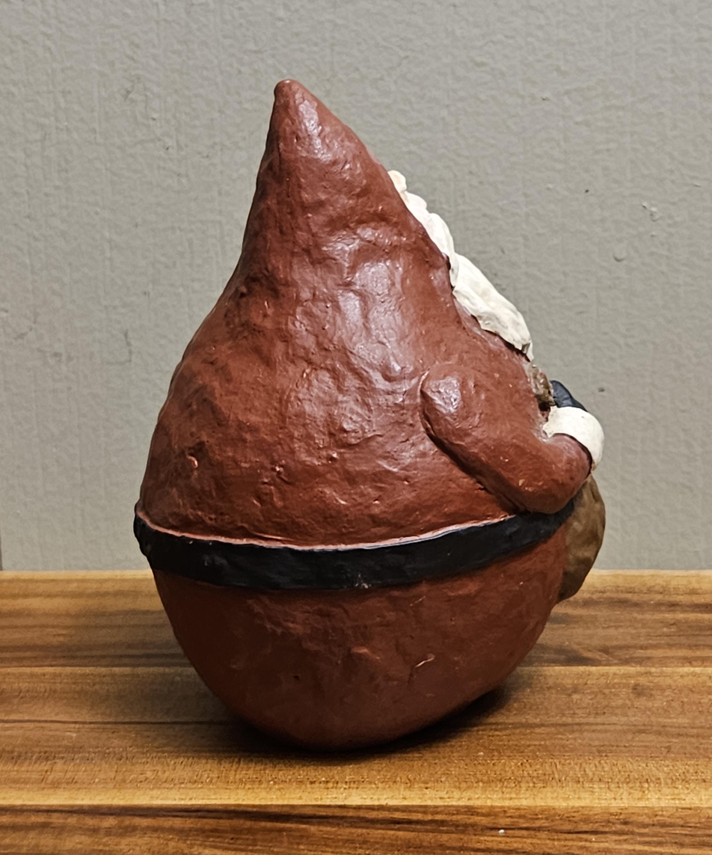 Vintage MCM Roly Poly Santa - Old-world Hand Painted Jolly Chubby