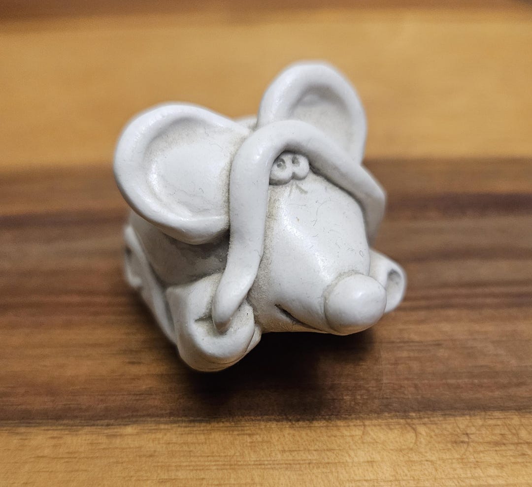 Miniature Clay Mouse Sculpture - 1" Tall X 2" Wide- Studio Art Pottery ...
