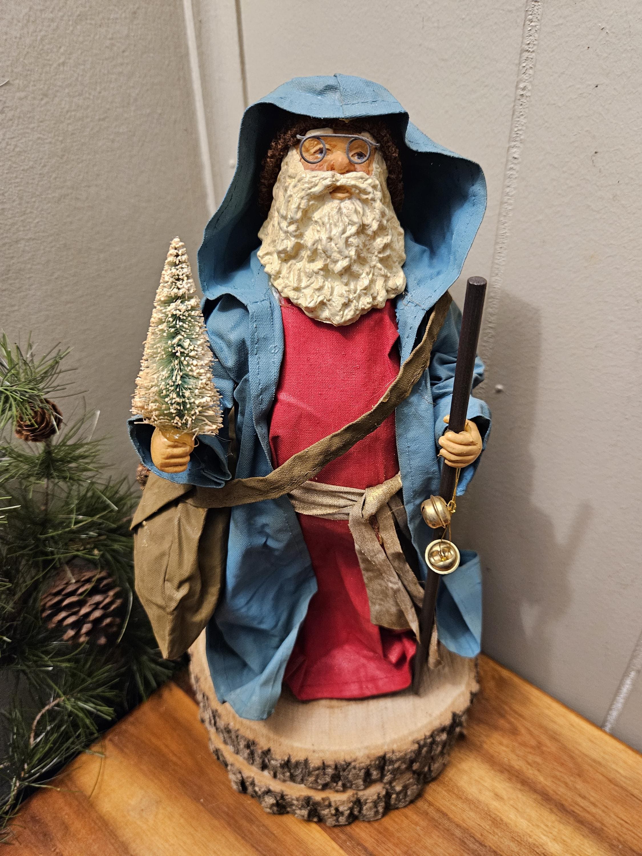 Vintage Kurt Adler Santa Claus Paper Mache Figurine / Fabriche